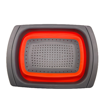 Strecuratoare pentru paste, chiuveta, pliabila rosie, 41 cm