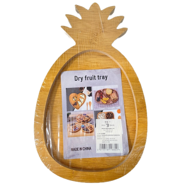 Platou servire bambus, ananas, 17x29 cm