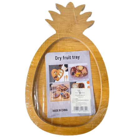 Platou servire bambus, ananas, 17x29 cm