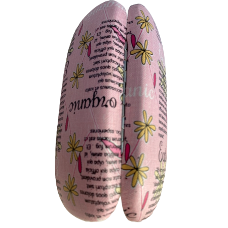 Etui ochelari piele ecologica, 16 x 6 x 4 cm, Roz