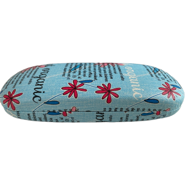 Toc ochelari piele ecologica, 16 x 6 x 4 cm, Bleumarin Rosu