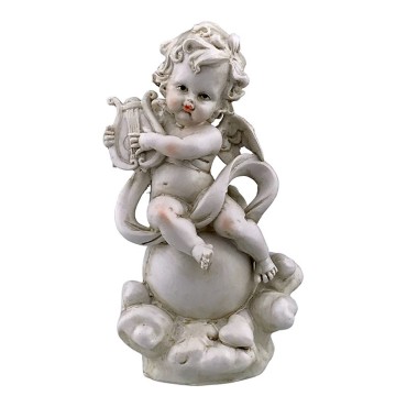 Statueta inger cu harpa, 12x24 cm