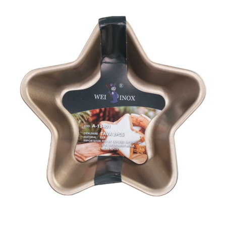 Set 2 tavi cuptor, forma stea, 12cm