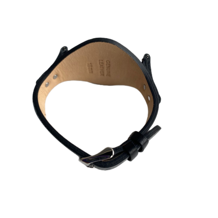 Curea ceas Cyrax, compatibila ceas Fossil ES3615, 12 mm, din piele, negru