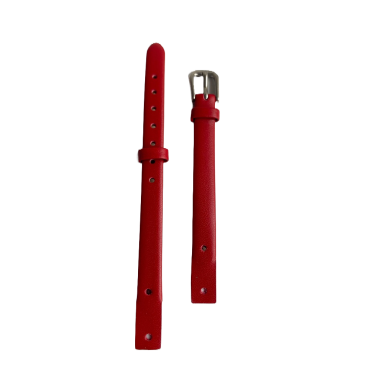 Bratara ceas Cyrax, compatibila ceas Fossil ES4000, 8 mm, din piele, rosu