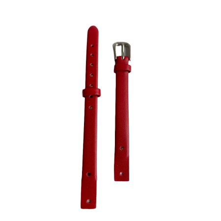 Bratara ceas Cyrax, compatibila ceas Fossil ES4000, 8 mm, din piele, rosu