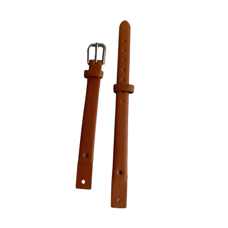 Bratara ceas Cyrax, compatibila ceas Fossil ES4000, 8 mm, din piele, Maro Havana