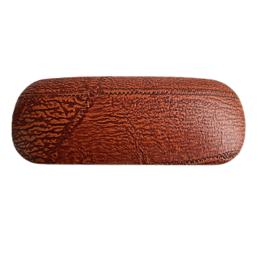 Toc ochelari piele ecologica, 16 x 6 x 4 cm, Maro Havana