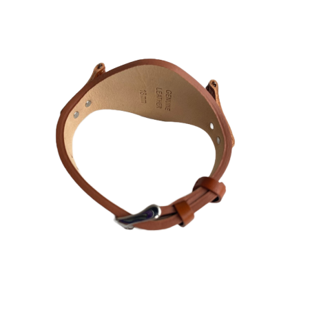 Curea ceas Cyrax, compatibila ceas Fossil ES3615, 12 mm, din piele, Maro inchis