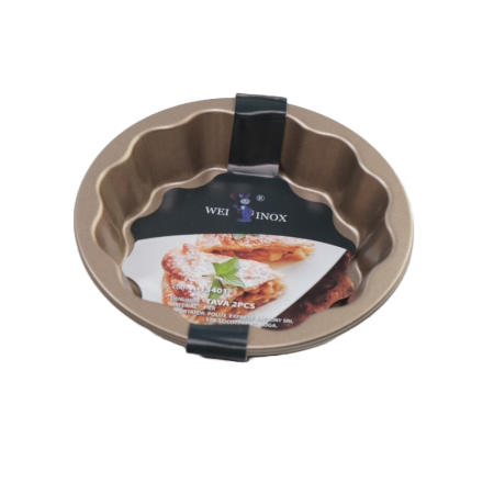 Set 2 tavi cuptor, forma rotund, 12cm