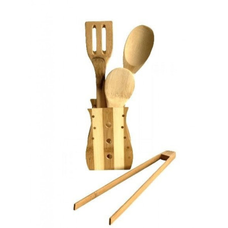 Set 2 linguri, 1 paleta, 1 cleste, lemn