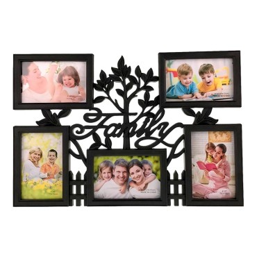 Rama foto, 5 poze, Family, Negru, 48X32 cm