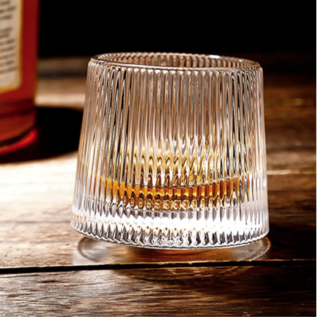 Set 6 pahare pentru whiskey, rotativ, 150 ml