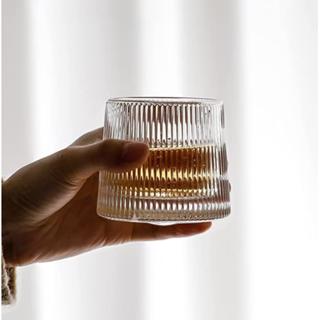 Set 6 pahare pentru whiskey, rotativ, 150 ml