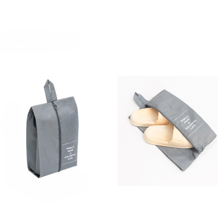 Set 7 Genti de Calatorie,  pentru Depozitare, Compresibile, 7 Dimensiuni, Impermeabile, Design cu Plasa, Pliabile, Manere Robuste, Fermoar dublu, Gri