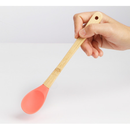 Set 5 Mini Spatule de Silicon Cyrax, pensula, Stejar, Multicolor