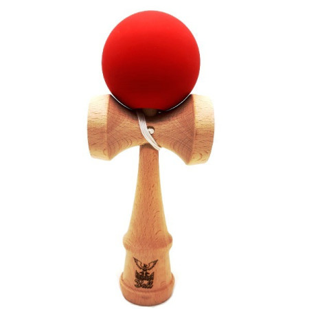Kendama Ball Originala Lemn Fag Mat Grip Rosu
