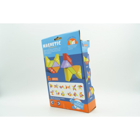 Set inteligent de constructie cu piese magnetice, Cyrax, 6 piese, pentru copii, +3 ani, multicolor