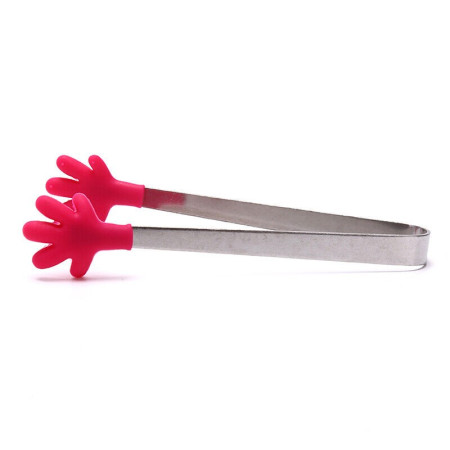 Cleste Creativ pentru Mancare, Cyrax, Model Manute din Silicon, 14.5x3 cm, Rezistent la Temperaturi Inalte si Coroziune, Rosu