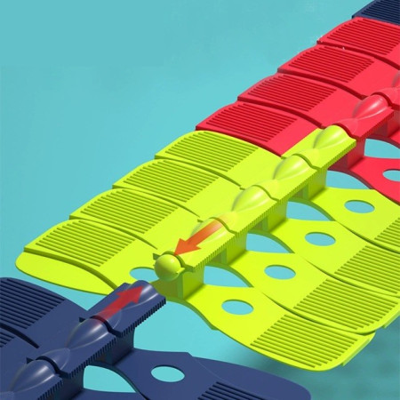 Jucarie de Constructie RollerCoaster, Cyrax, 184 de Piese, 44.5x36x7 cm, cu Masini, Multicolor