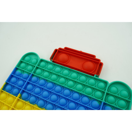 Jucarie antistres din silicon Cyrax, Pop it Now and Flip It ,Robot ,Multicolor ,Model 3