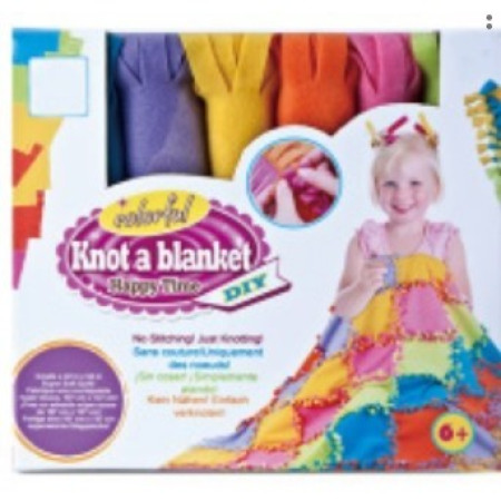 Set de creatie DIY Cyrax, tesut si tricotat, patura 6+ ani, multicolor