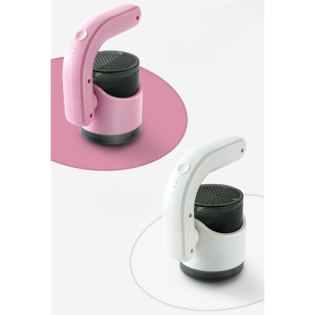 Aparat Pentru Curatat Scame, Par Si Praf,  cu LED, Pentru Diferite Tipuri De Material, Cu Lame Din Otel Inoxidabil, Compartiment de Depozitare, Maner Reglabil, 11x10.5x8.7 cm, Roz