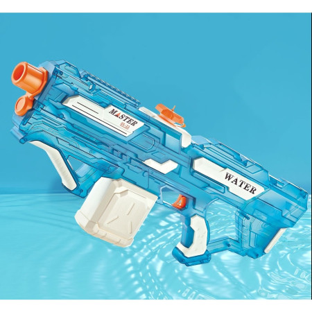Pistol cu Apa Electric, Cyrax, +6 Ani, Rezervor 650 ml, Incarcare USB, din Plastic, 59 x 23 x 6 cm, Albastru