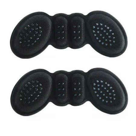 Set 2 Branturi cu Pernute pentru Calcai,  Suport Interior pentru Incaltaminte, Marime Universala, Aderent pe Piele, Negru