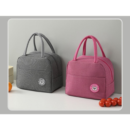 Geanta Termica pentru Pranz, Cyrax, Multifunctionala, Compartimentata, Impermeabila, cu Manere, Buzunar Exterior, 22x14x19 cm, Gri