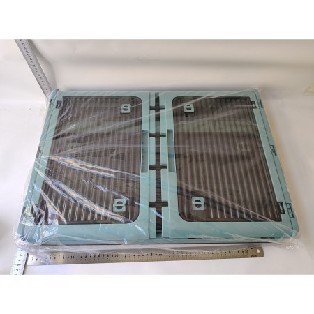 Cutie de depozitare pliabila,  Cu capac, 85 L, Plastic, 60x42x34 cm, Albastru