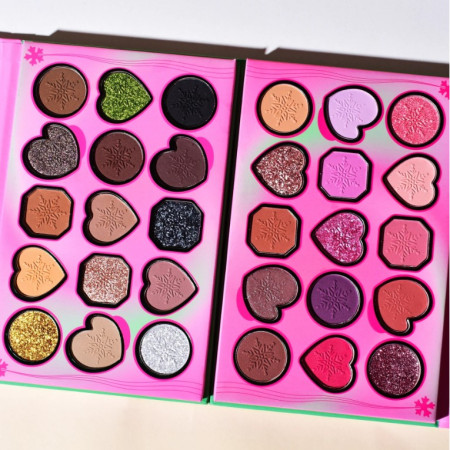 Paleta de Machiaj, KEVIN & COCO, Atractive, Farduri de Pleoape, 15 Culori, Model A, 16.5x10.8x1.5 cm, Multicolor