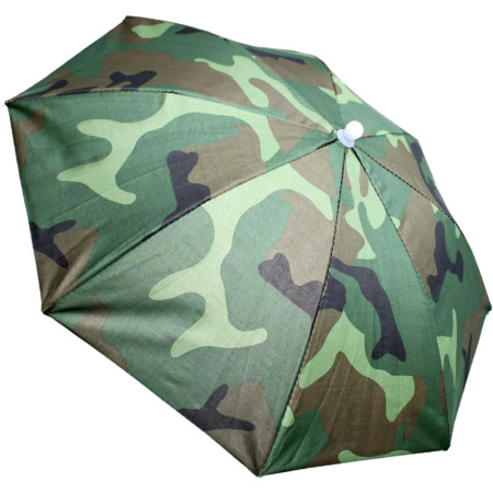 Umbrela de Cap,  Diametru 69 cm, Snur Reglabil de Cap, Protectie UV/Ploaie, Camuflaj