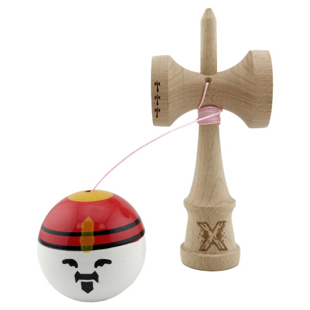 Kendama X Originala, Profesionala, Cyrax, Big Cups V2, Model Rege Super Sticky Legendary Cupe Mari, Rulment Metalic cu Ata 55 cm, Maner Maro