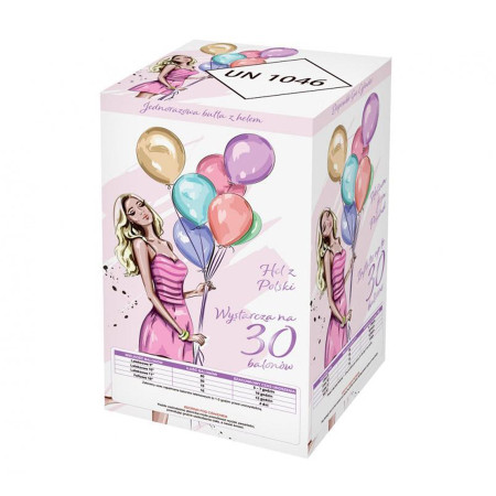 Butelie Heliu de Unica Folosinta, Cyrax, Butelie pentru 30 Baloane Latex, ideala pentru Petreceri si Evenimente, 0.20 m3, 24 x 24 x 42 cm, Rosu