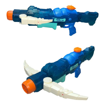 Pistol cu Apa, Cyrax, +6 Ani, Rezervor 700 ml, 4 Moduri de Stropire, din Plastic, 56 x 37 x 23 cm, Albastru