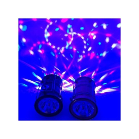 Lanternă pliabilă de camping Magic cool cu ​​lampă disc și USB  Lanterna, Felinar, 6 LED + 1 W + 3C culori, Negru