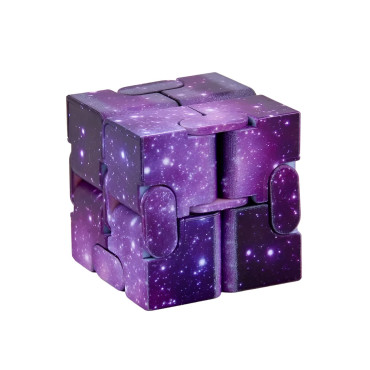 Cyrax Jucarie Interactiva Antistres cu Miscari Infinite, Cub Magic, 3 ani, 4x4x4cm, Violet