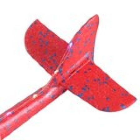 Avion Planor Cyrax, cu Lumini pe Toata Lungimea, din Poliester, 48 cm, Rosu