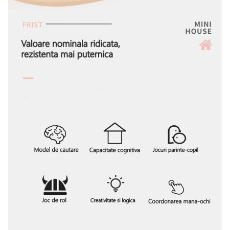 Set adapost pentru animalute Cyrax, casa de papusi cu mobilier si ustensile, activitati distractive