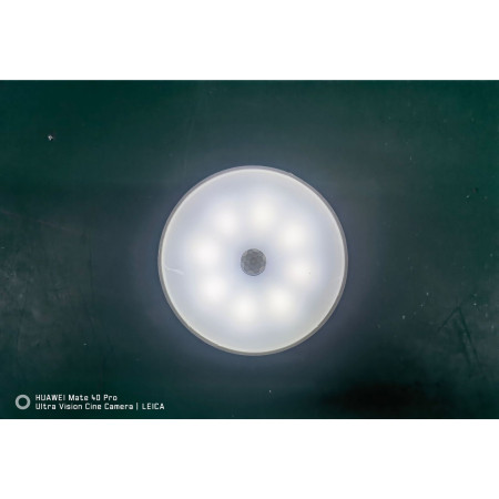 Lampa de Veghe LED,  cu Senzor de Miscare, Doua Tipuri de Lumina Alb Rece, Incarcare USB, Intrerupator On/Off/Auto, 0.6W, 300mAh, Design Rotund, Alb, 8.5x2.3 cm