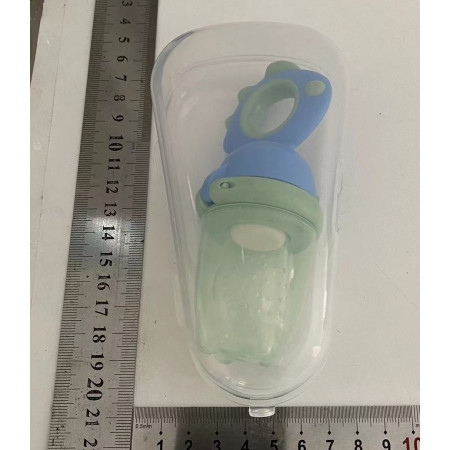 Suzeta pentru Fructe, Cyrax, pentru Bebelusi, din Silicon Alimentar, +4 Luni, 2 mm Grosime Gauri Tetina, 12.4 x 5.1 x 4.7 cm, Albastru