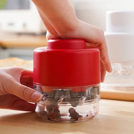 Dispozitiv de Scos Samburi, Cyrax, Manual, cu 7 Gauri, pentru Cirese, 13 x 9.2 cm, din ABS, Rosu