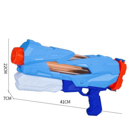 Pistol cu Apa pentru Copii, Rezervor, Pentru Piscina/Plaja, Cyrax, 6ani+,  5 duze, Quick Fill, Albastru, 800ML