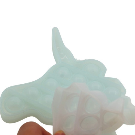 Cyrax Jucarie antistres din silicon, Pop it Now and Flip It, Unicorn, Transparent