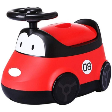 Olita pentru Copii, Cyrax, +1an, Portabila, Design Masinuta cu Capac, Model Prietenos, Non-Toxic, Compartiment Detasabil, Usor de Curatat, Rosu