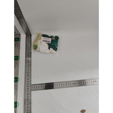 Set 15 baloane pentru petrecere, Cyrax, alb/verde, 30 cm