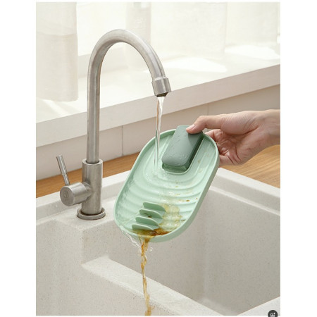 Suport Pliabil, Cyrax, pentru Capace, Linguri, Multifunctional, Plasare pe Blatul de Bucatarie, 11.5 x 18 x 2.2 cm, Verde