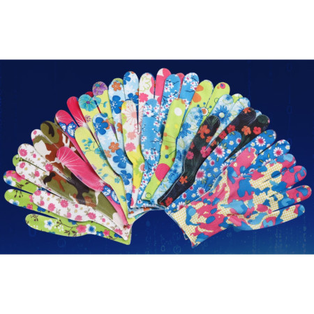 Manusi de Gradinarit,  din Nailon, Marime Universala 20 cm, Model Inflorat, Antiderapante, Multicolor