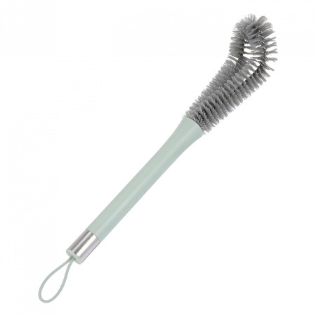 Perie de Curatat Pahare, Sticle, Biberoane, Cyrax, cu Maner Lung, Uz Casnic, Silicon, Ergonomic, 3.9x5.4x38.5cm, Verde